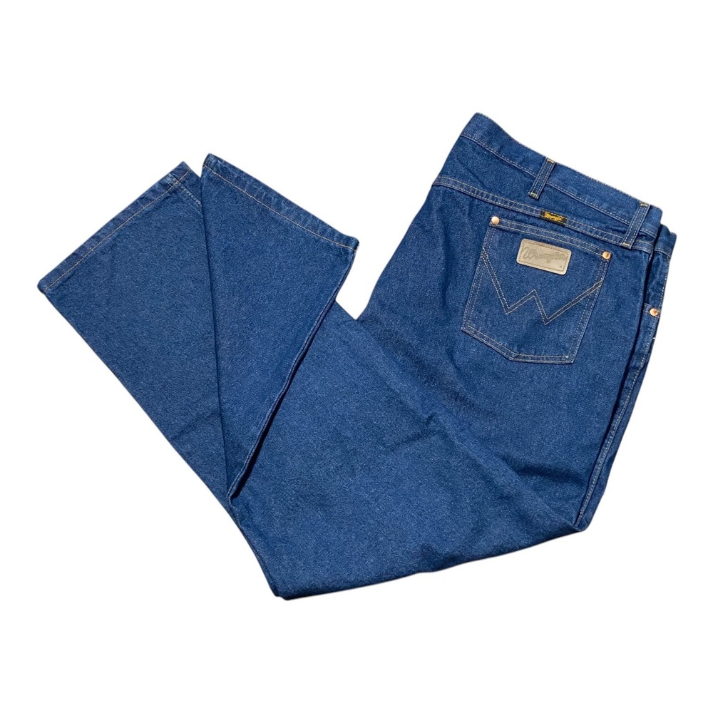 Wrangler Blue Denim Jeans Mens 48 x 30" Western Pants Work Cowboy Country